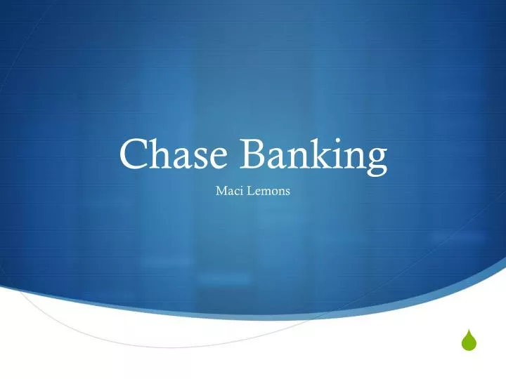 chase banking n.