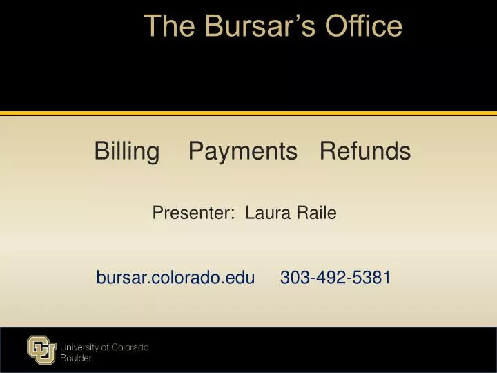 PPT The Bursar’s Office PowerPoint Presentation, free download ID