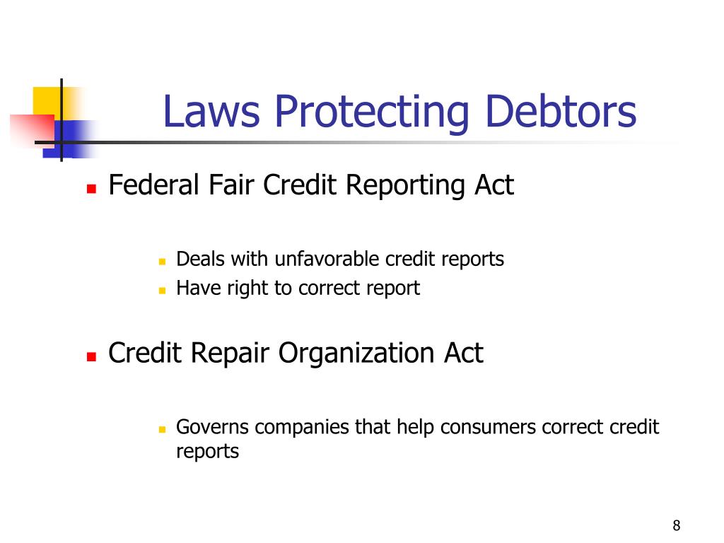 Debtor Rights PPT - Laws Protecting Debtors/Creditors and Bankruptcy PowerPoint ...
