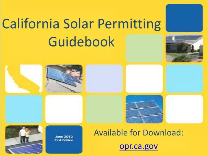 PPT California Solar Permitting Guidebook PowerPoint Presentation