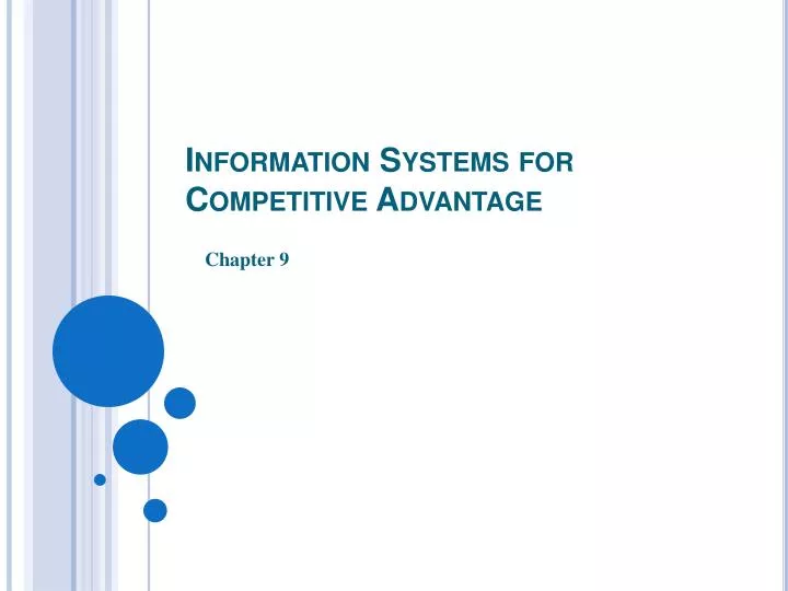 PPT - Information Systems for Competitive Advantage PowerPoint ...