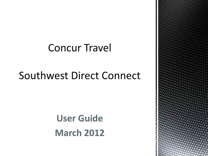 concur travel southwest airlines