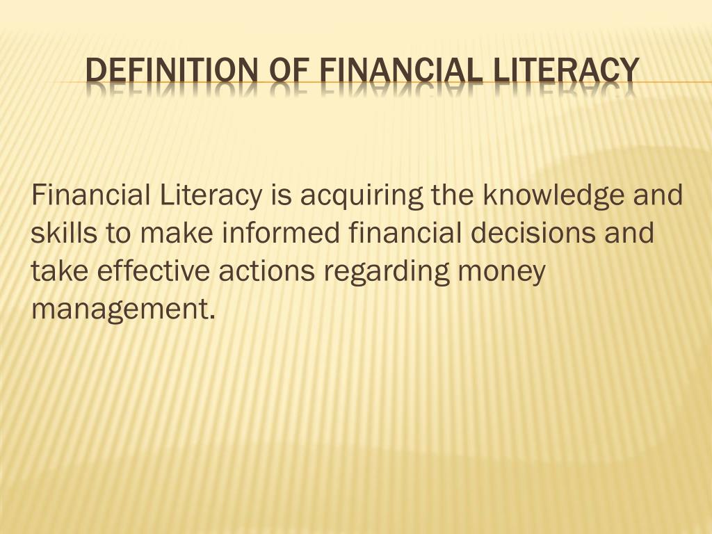 PPT - MoneyCounts : A Financial Literacy Series PowerPoint Presentation ...