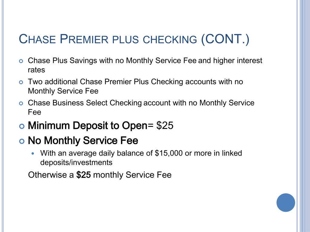 Chase monthly on sale service fee