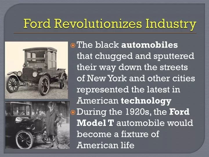 PPT - Ford Revolutionizes Industry PowerPoint Presentation, free ...