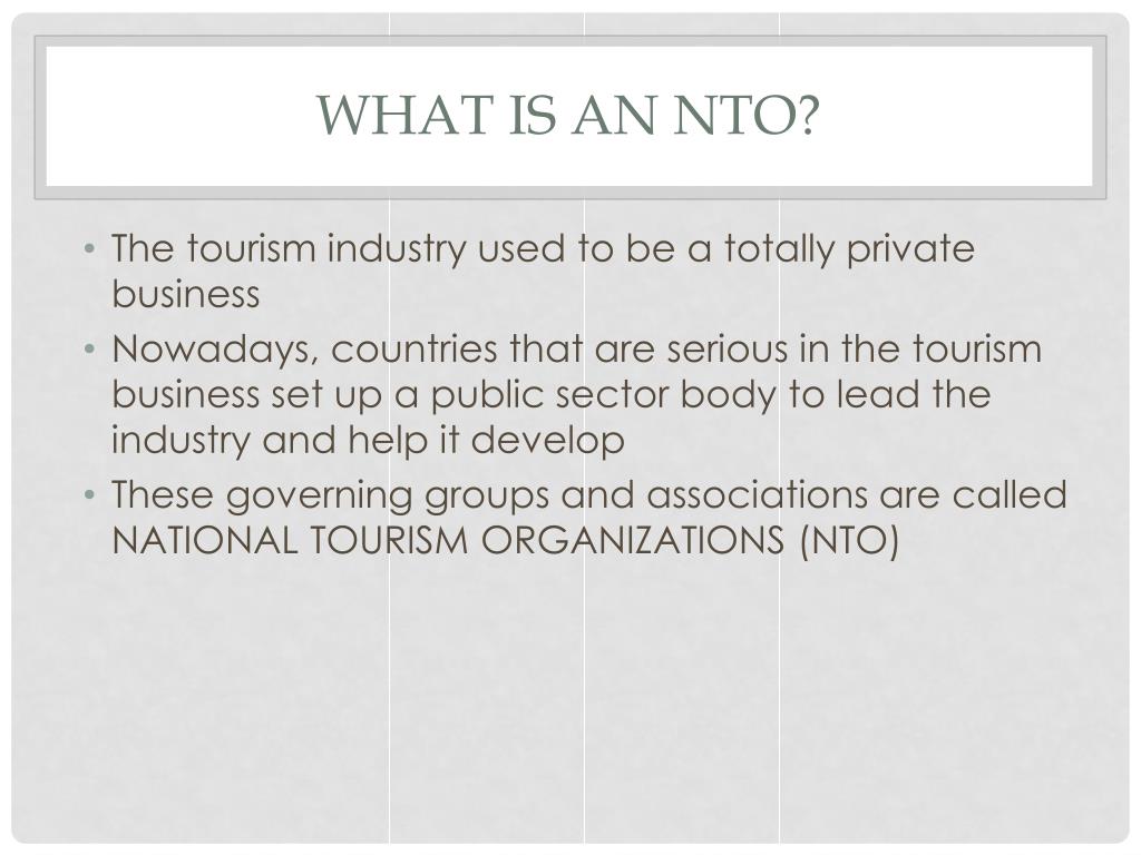 the meaning of national tourism organization
