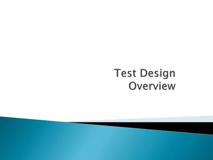 presentation on test design
