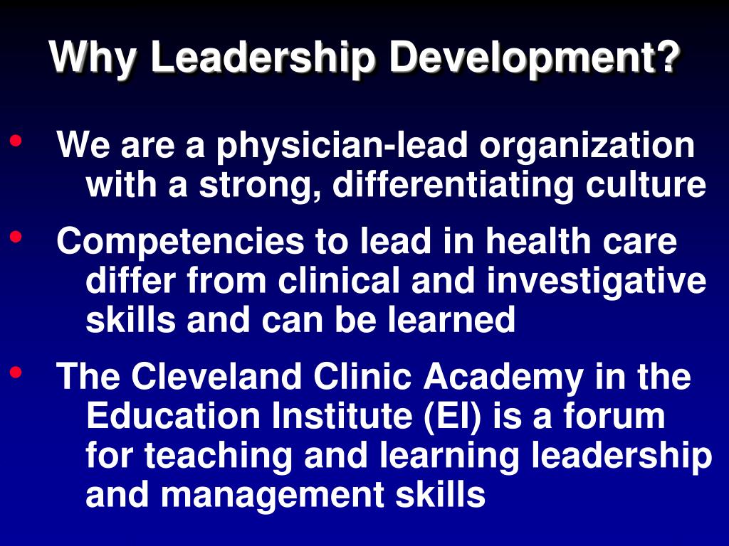 PPT - Physician Leadership Development at Cleveland Clinic PowerPoint ...
