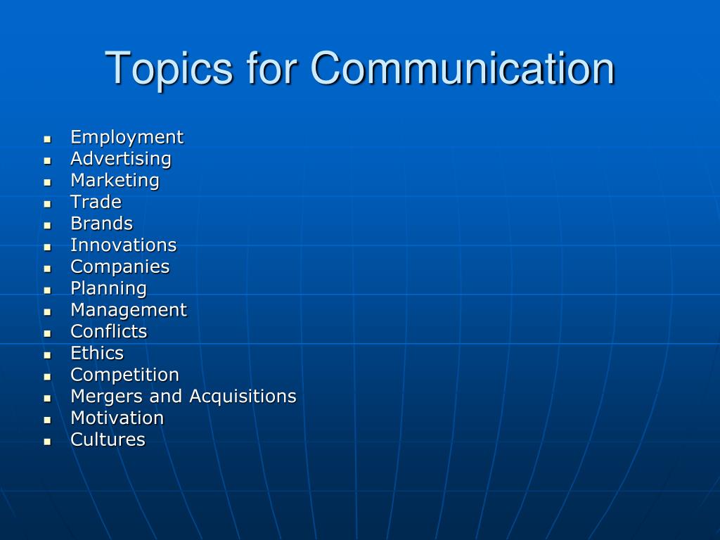 topics for business communication research paper