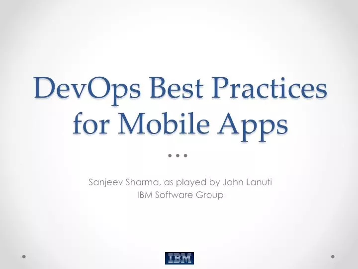 devops best practices for mobile apps n.
