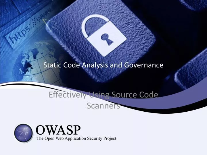 static code analysis and governance n.