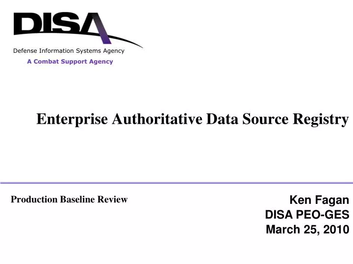 enterprise authoritative data source registry n.