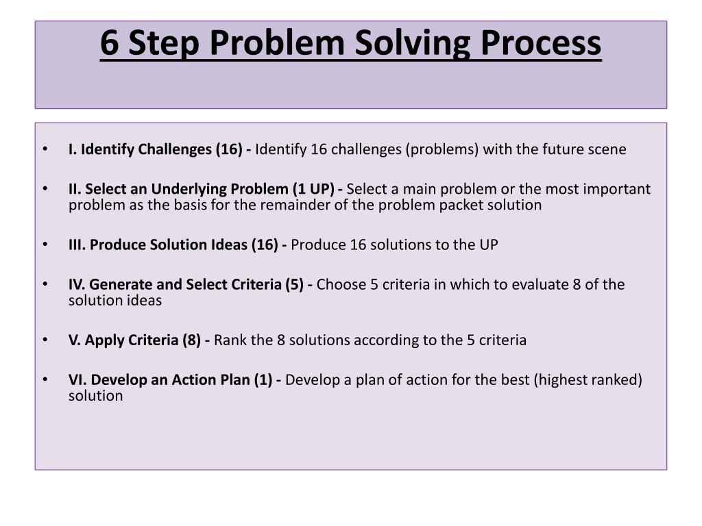 future problem solving past topics