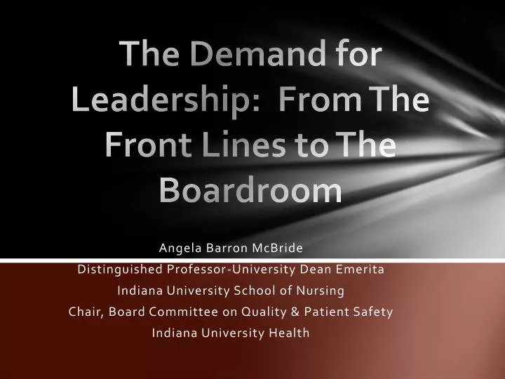 the demand for leadership from the front lines to the boardroom n.