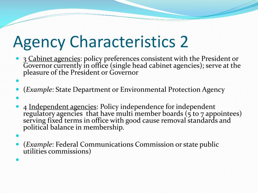 administrative characteristics