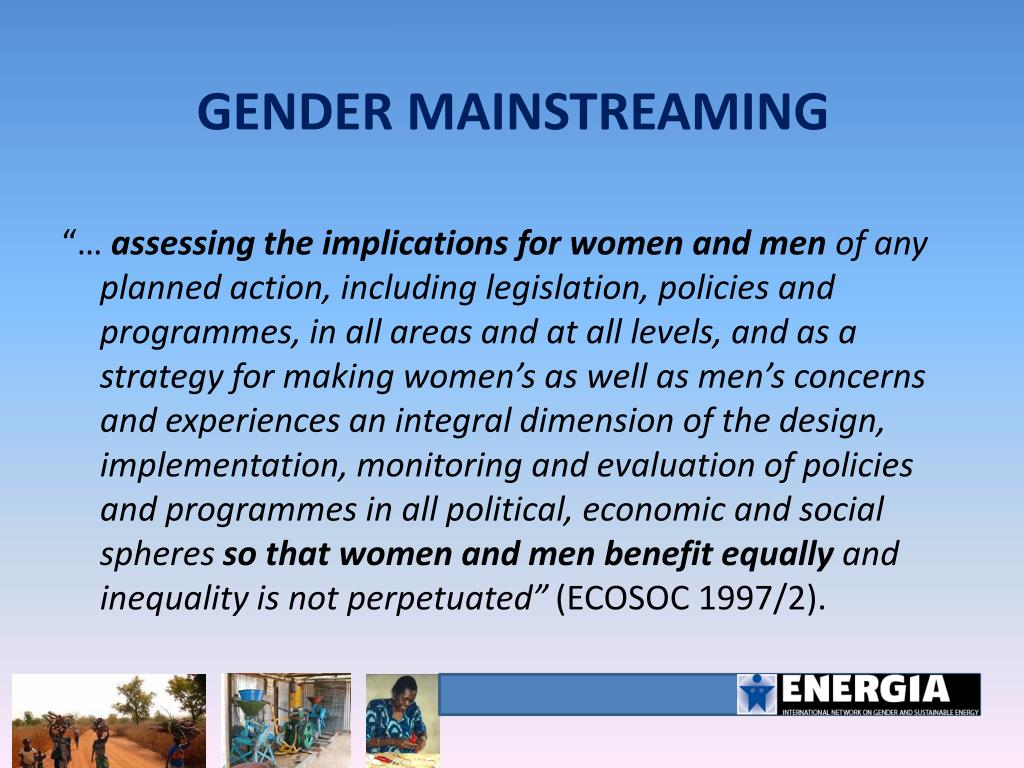 PPT - The Benefits of Gender Balance in Climate Change Mitigation ...