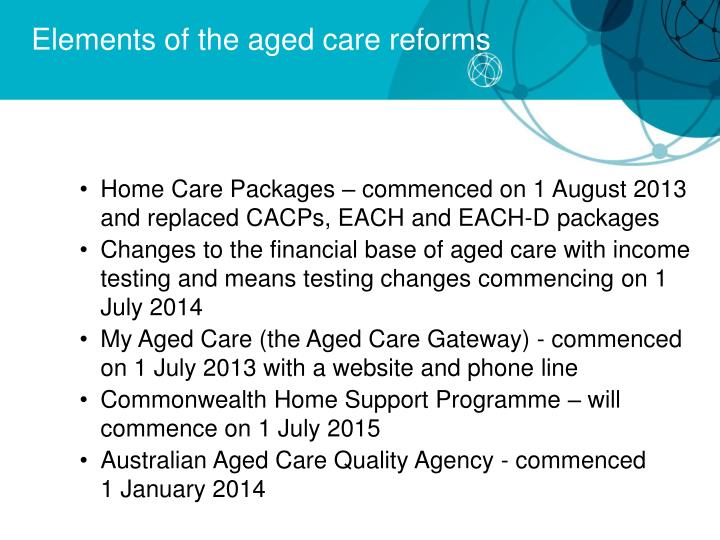 PPT - My Aged Care A key element of the Australian Government’s aged ...