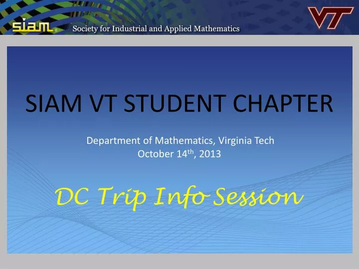 PPT - SIAM VT STUDENT CHAPTER PowerPoint Presentation, free download ...