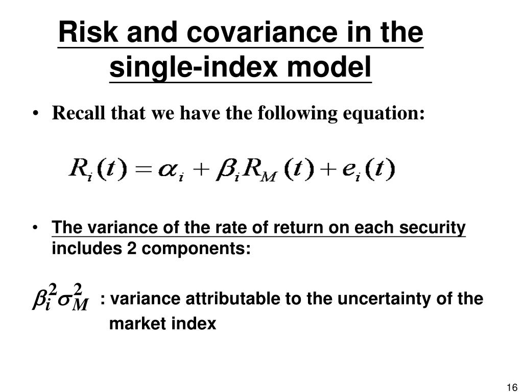 Index model investopedia single Difference between