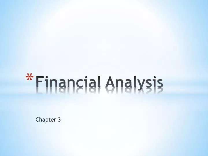 financial analysis n.