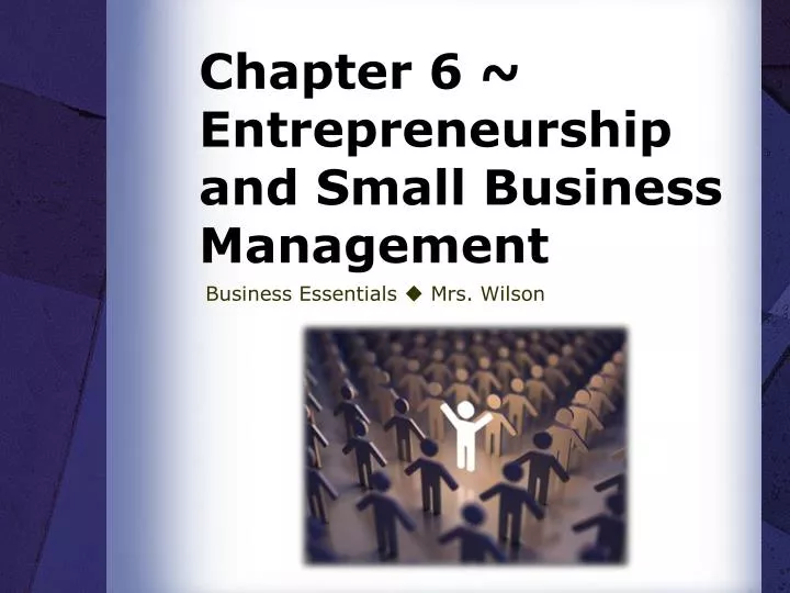 entrepreneurship and small business management essay