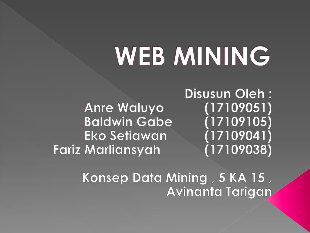 Web Mining. Conclusion about Mining. Languages Department ppt. Web mine ru