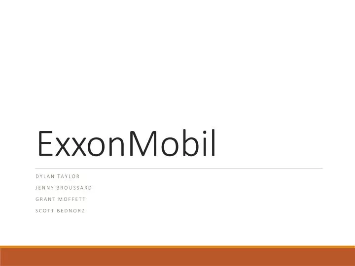 Exxonmobil Organizational Chart