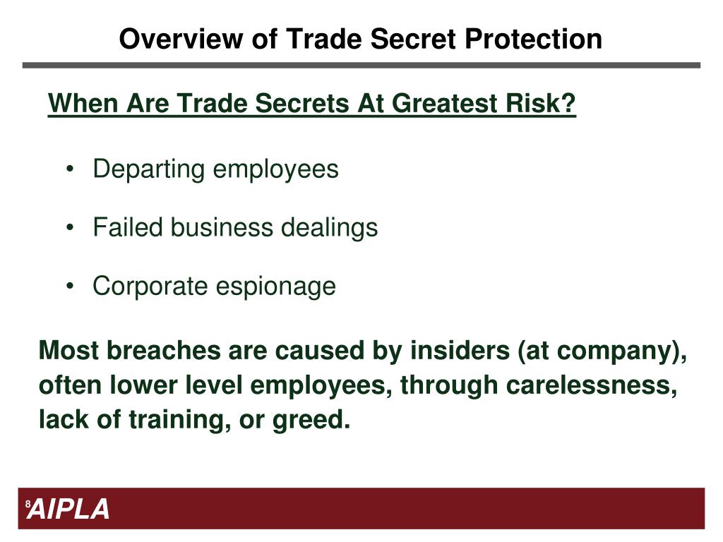 trade secrets are protected trade secrets are protected