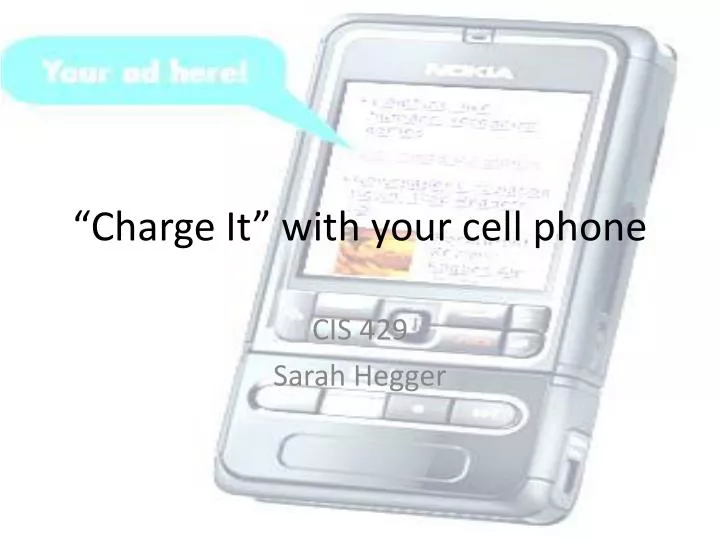charge it with your cell phone n.