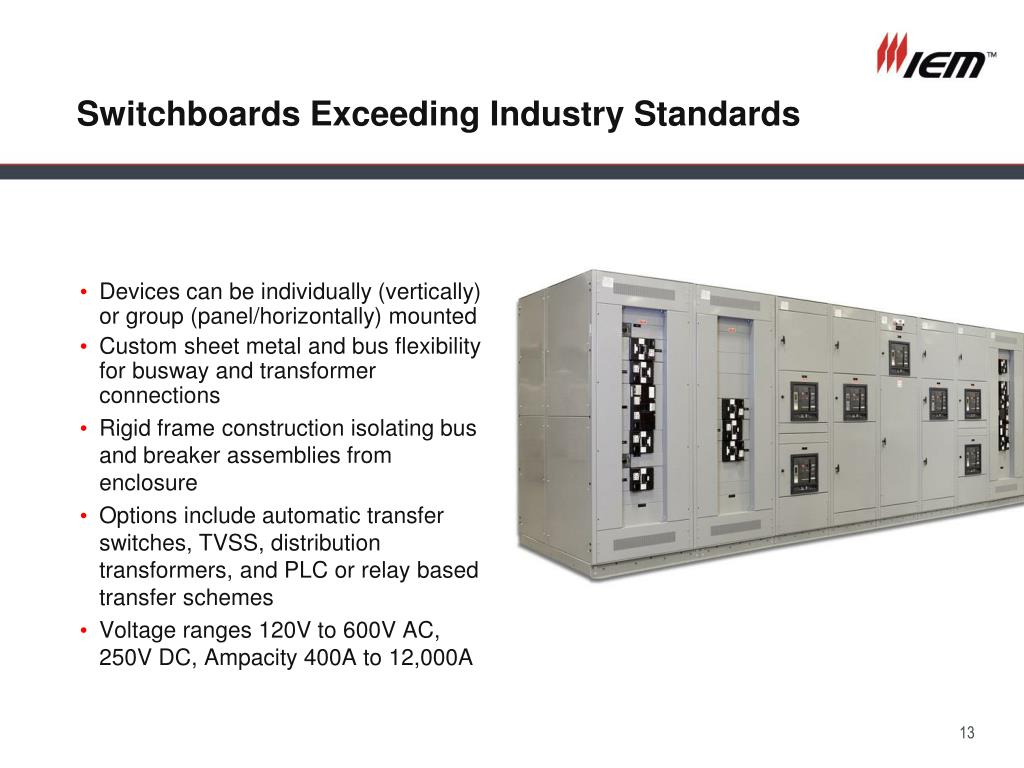 PPT Industrial Electric Mfg. (IEM) IEM is the nation’s largest