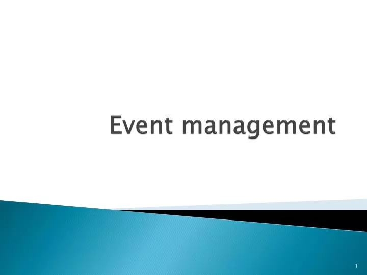 event management n.