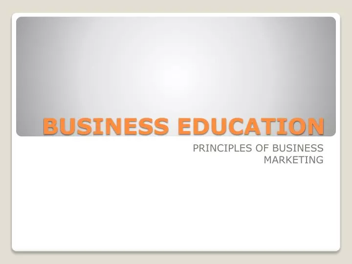 education business plan ppt