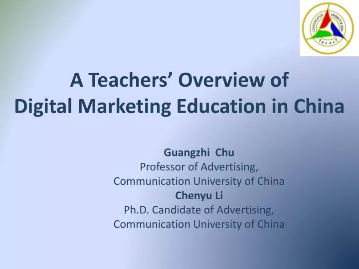 a teachers overview of digital marketing education in china n.