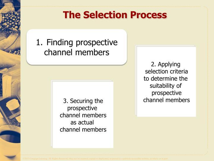 the selection process finding prospective channel members