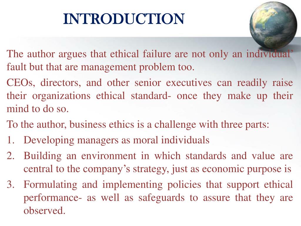 PPT - HARVARD BUSINESS REVIEW ON CORPORATE ETHICS PowerPoint ...