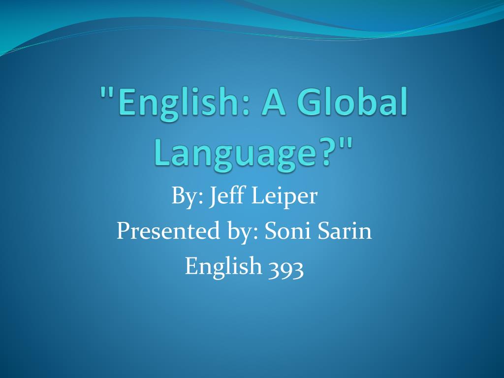 presentation on english as a global language