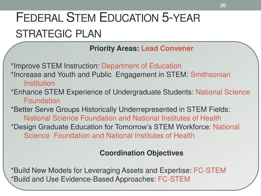 federal stem education strategic plan