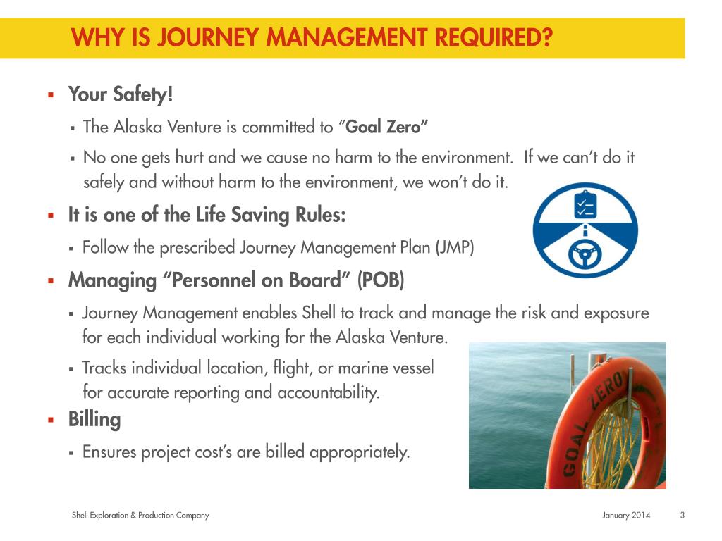 journey management plan shell