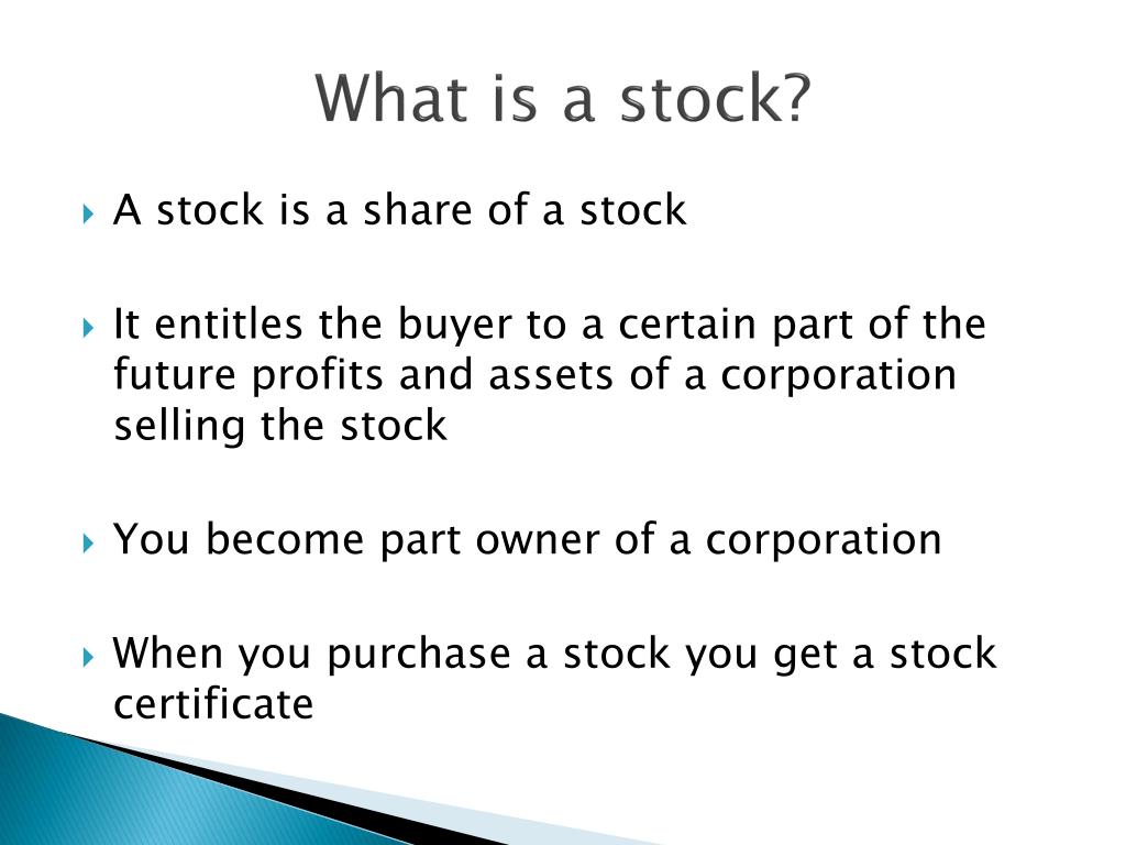 Example About Stock PPT - Stocks and the Stock Market PowerPoint Presentation, free ...