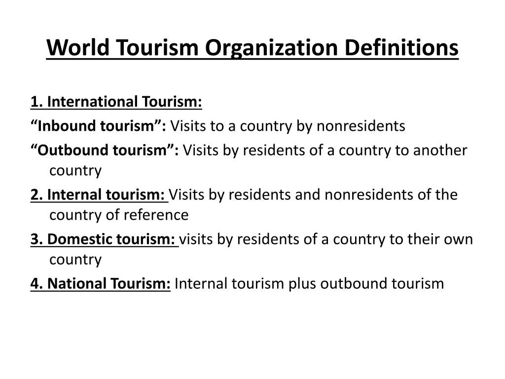 define international tourism