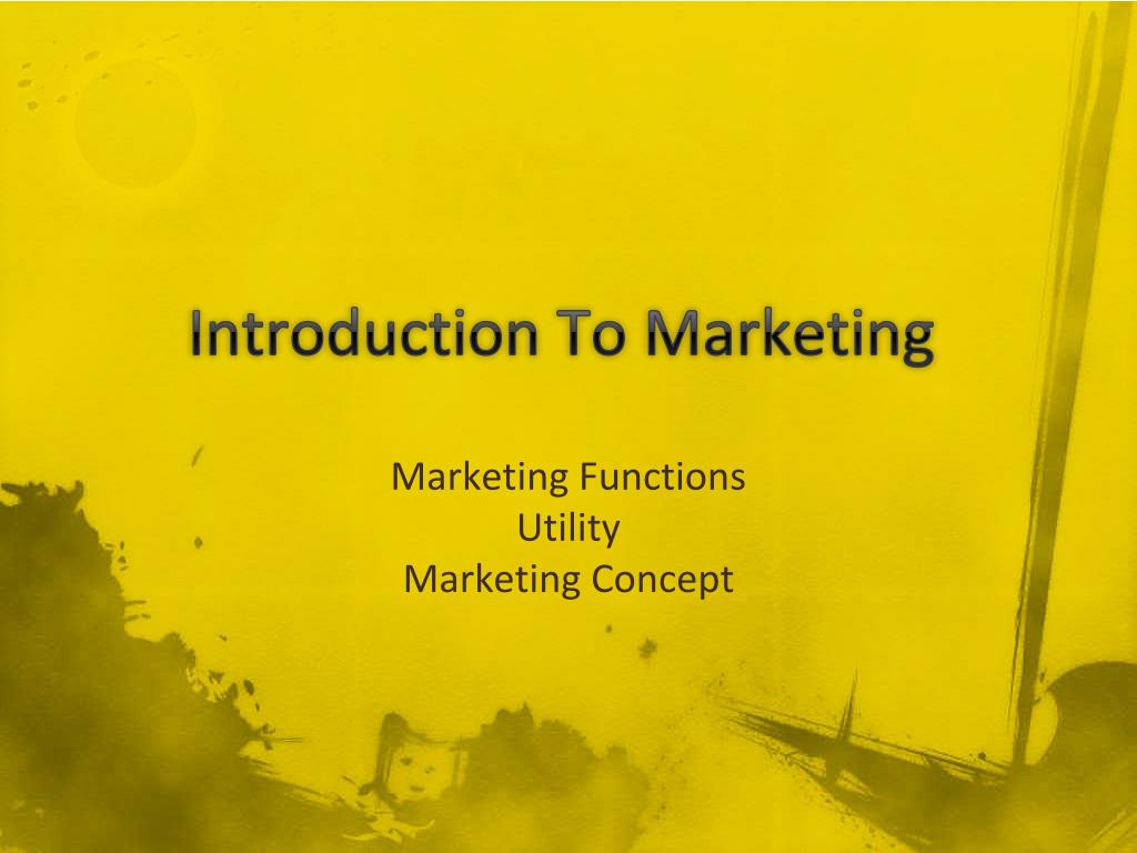 PPT - Introduction To Marketing PowerPoint Presentation, Free Download ...