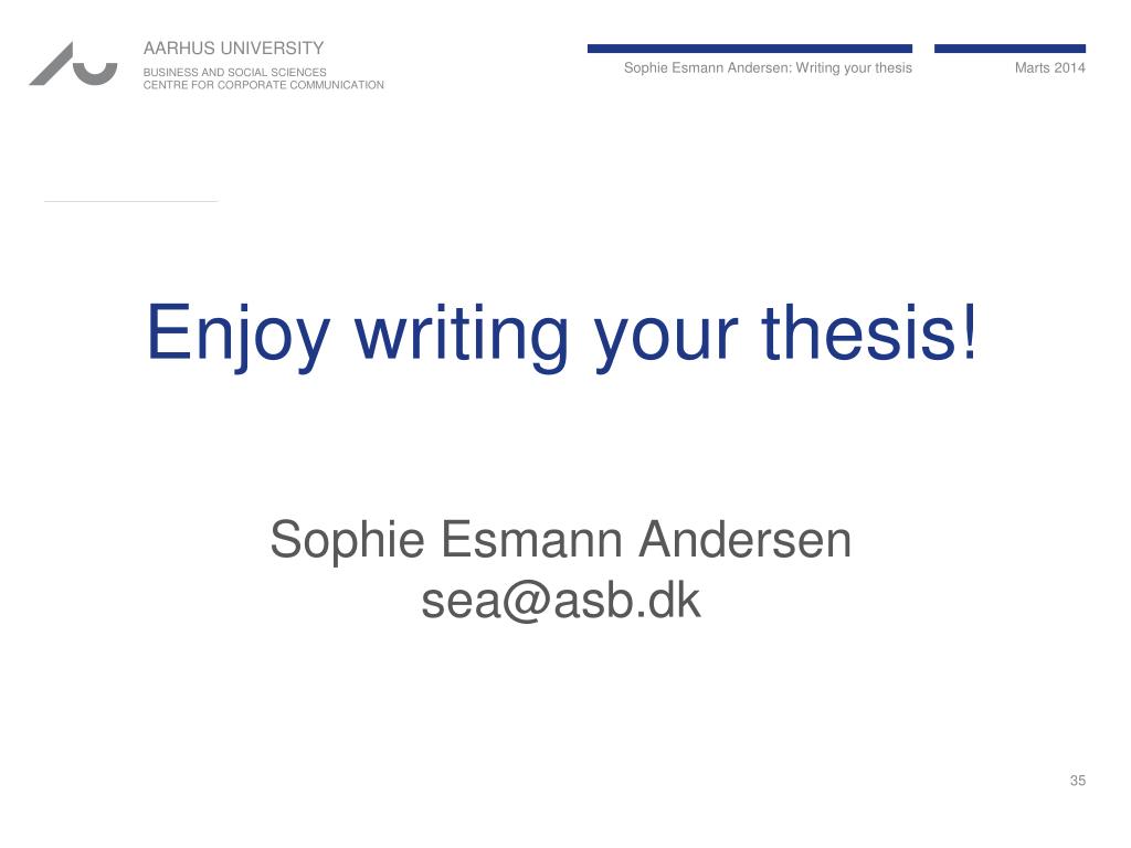 PPT - Writing your thesis : The process and problems PowerPoint  Presentation - ID:1670100
