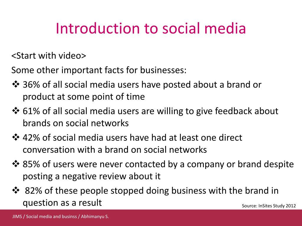 introduction to social media presentation