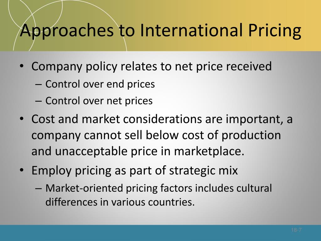 PPT - Pricing for International Markets PowerPoint Presentation, free ...