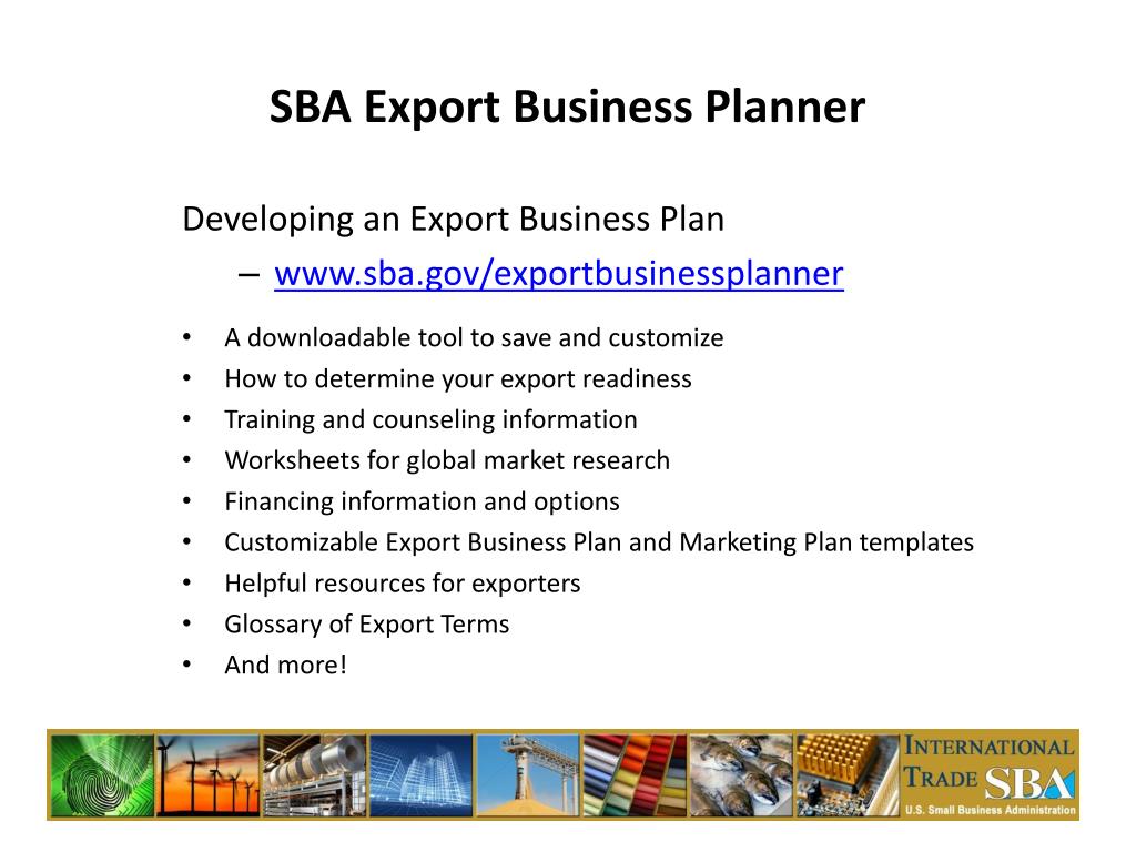 sba export business planner