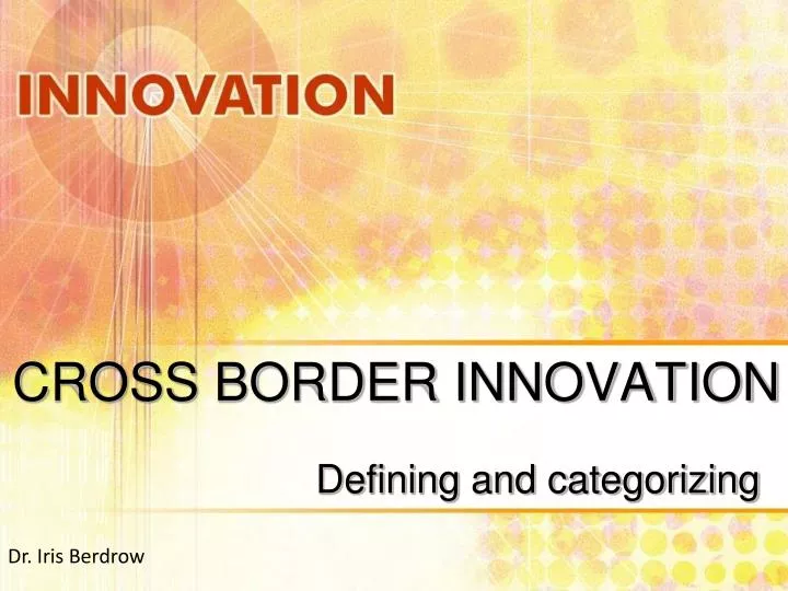 cross border innovation n.