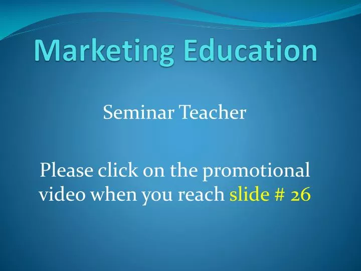 marketing education n.