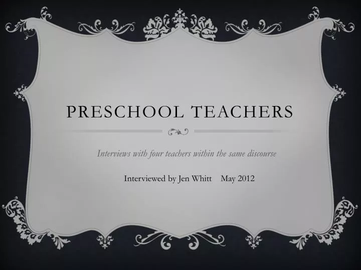 preschool teachers n.