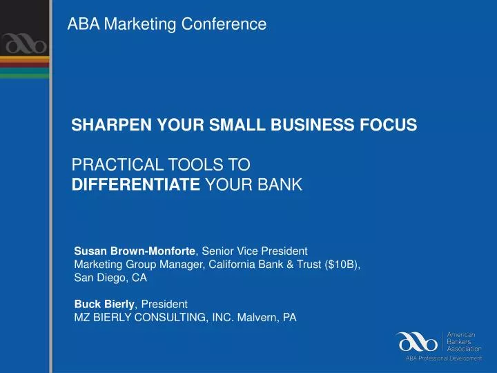 PPT ABA Marketing Conference PowerPoint Presentation, free download