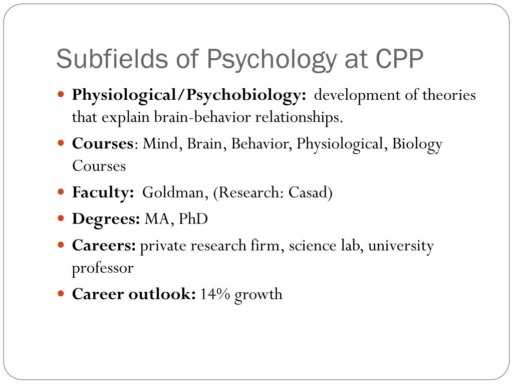 PPT Career Outlook in Psychology, Job, and Internship Opportunities